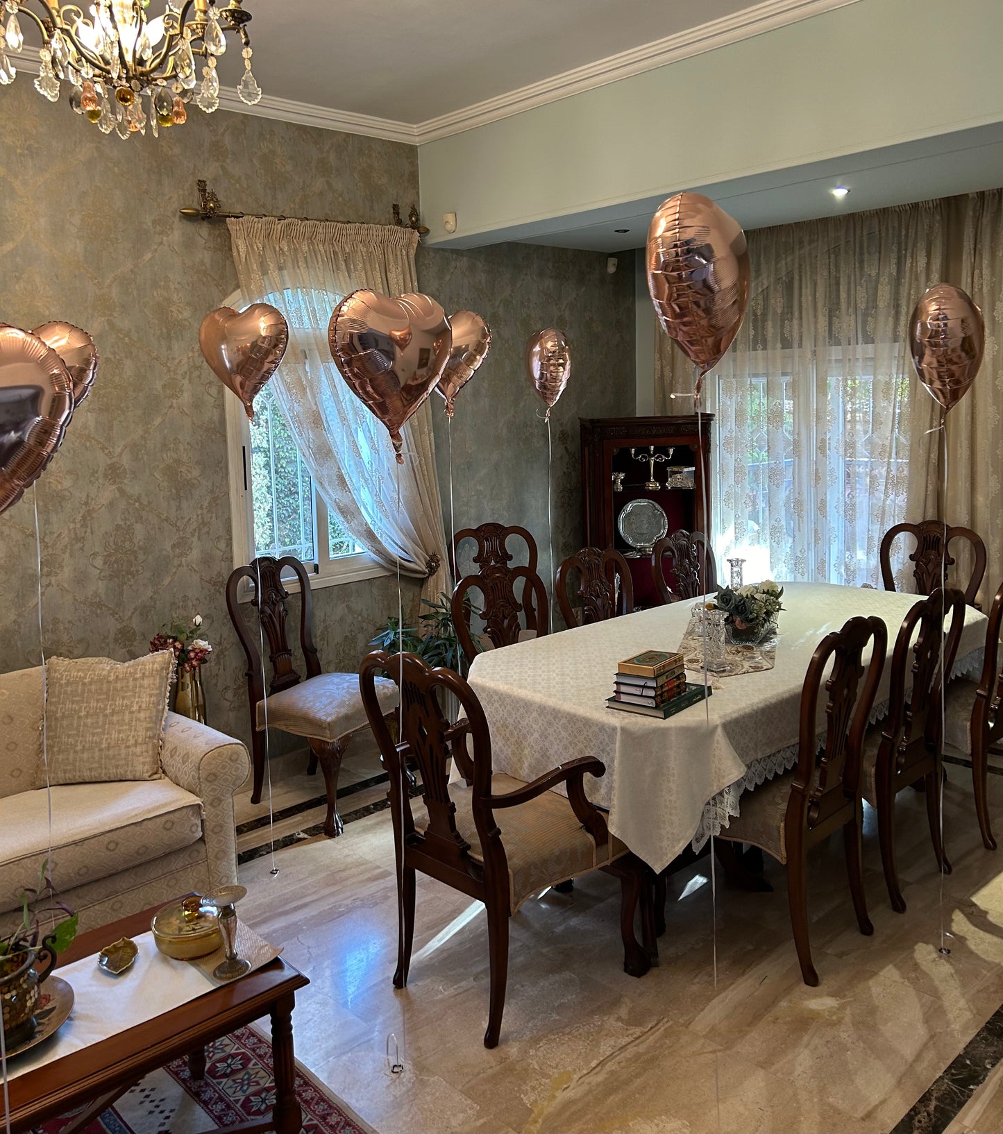 15 Rose gold Hearts ( Each One Alone )