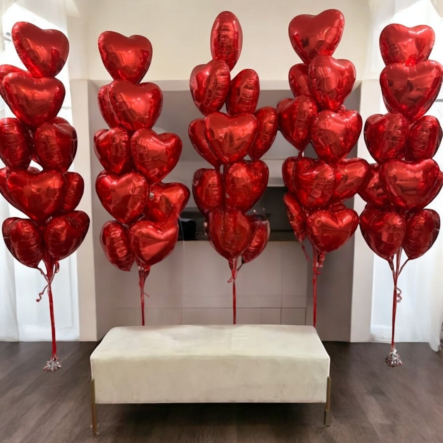 50 Red hearts