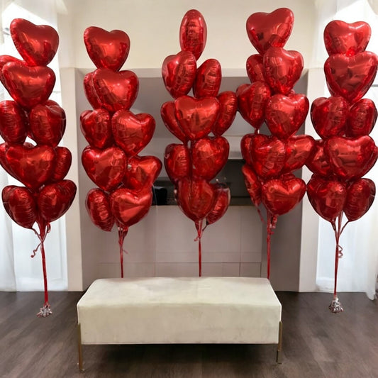 50 Red hearts