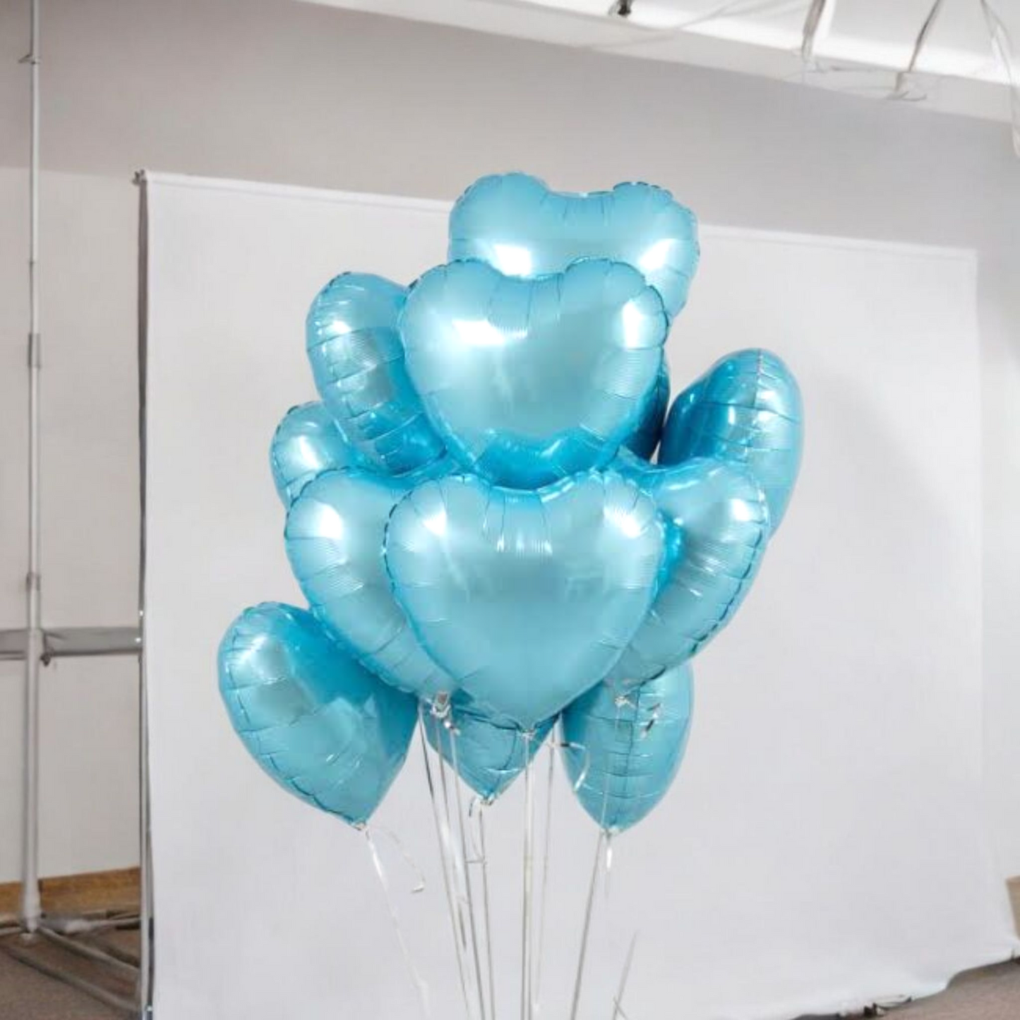 15 Baby blue Hearts