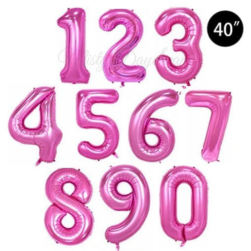 Fuschia Pink ALL Numbers