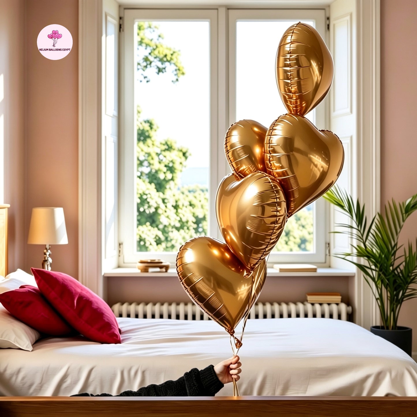 Gold hearts
