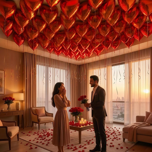 Red Ceiling Hearts [24 PCS]