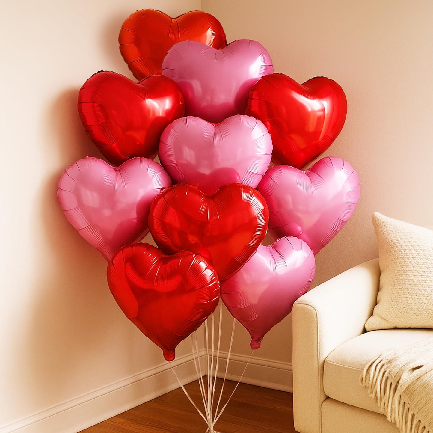 Red & Pink Hearts [10 PCS]