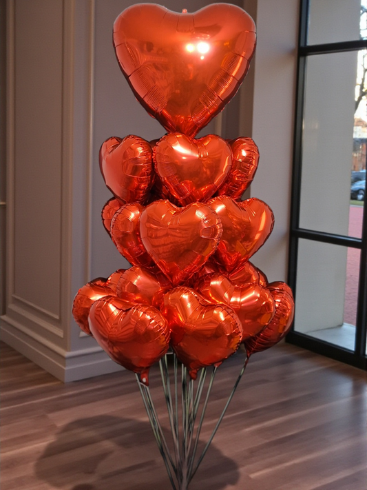 Red hearts Full Bouquet