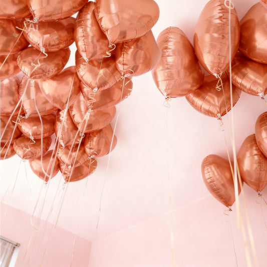 Rose-Gold Ceiling Hearts [24 PCS]