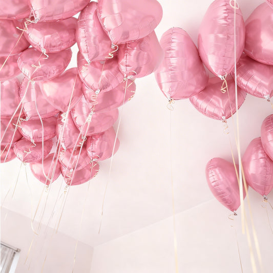 Pink Ceiling Hearts [24 PCS]