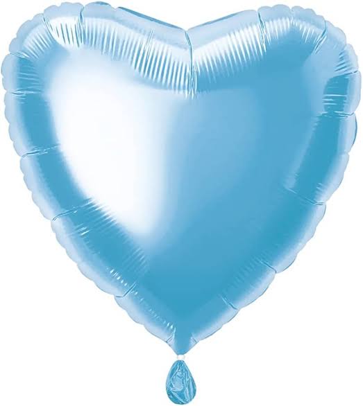 (1 balloon )   Baby blue heart / code 134